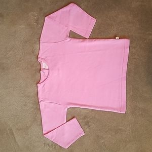 Frugi 100% organic cotton   pale pink kids size 4-5 long sleeved tee-shirt.